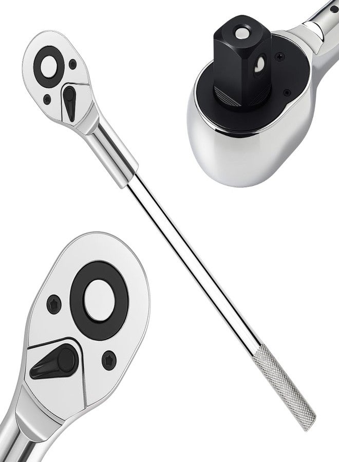 JPT مقبض/مفتاح ربط JPT شديد التحمل مقاس 3/4 بوصة | سقاطة قابلة للعكس بـ 24 سنًا | مصنوع من فولاذ الكروم والفاناديوم | مقبض سقاطة سريع الفك للصيانة الصناعية، وإصلاح السيارات، والدراجات النارية - Image 1